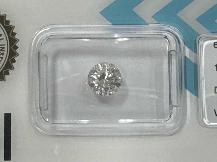 1 pcs Diamant  (Natur)  - 1.03 ct - Rund - D (farveløs) - VS2 - International Gemological Institute (IGI)