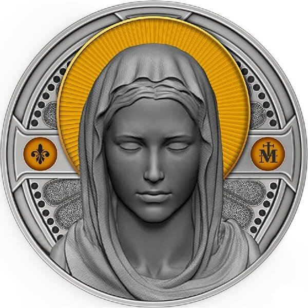 Cameroun. 2000 Francs 2022 Maria of Nazareth - Antique Finish, 2 Oz (.999)  (Ingen mindstepris)