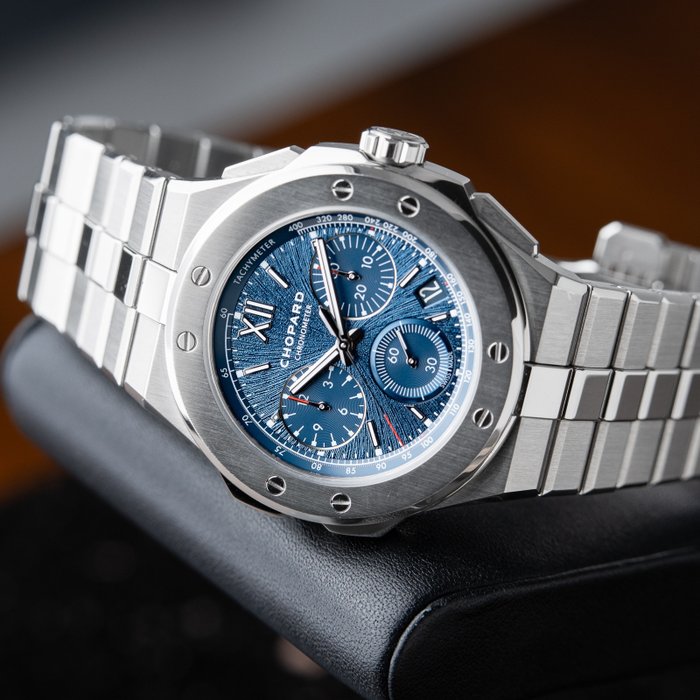 Chopard - Chopard Alpine Eagle XL Flyback Chronograph Blue Steel Bracelet Automatic - Ref:298609-3001 - Mænd - 2011-nu