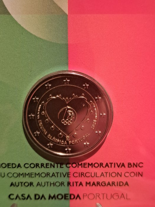 Portugal 2 Euro 2024 "Equipa Olimpica Portugal" (3 moedas)  (Ingen mindstepris)