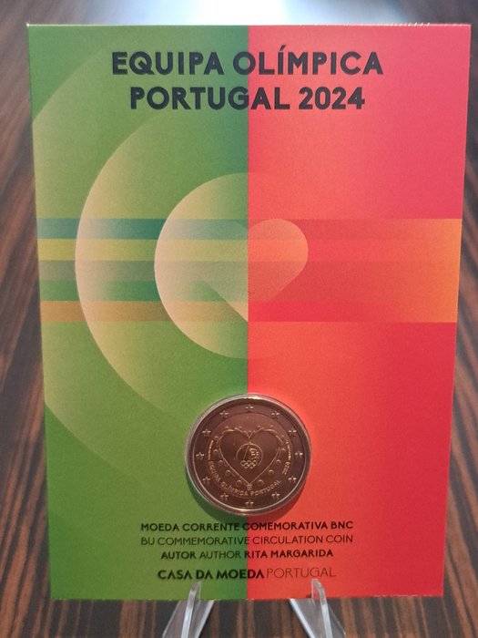 Portugal 2 Euro 2024 "Equipa Olimpica Portugal" (3 moedas)  (Ingen mindstepris)