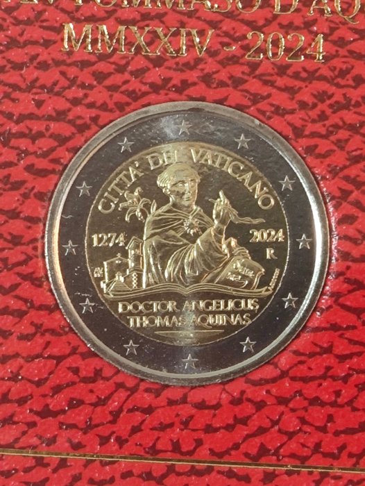 Vatikanstaten. 2 Euro 2024 "San Tommaso d'Aquino" (5 monete)