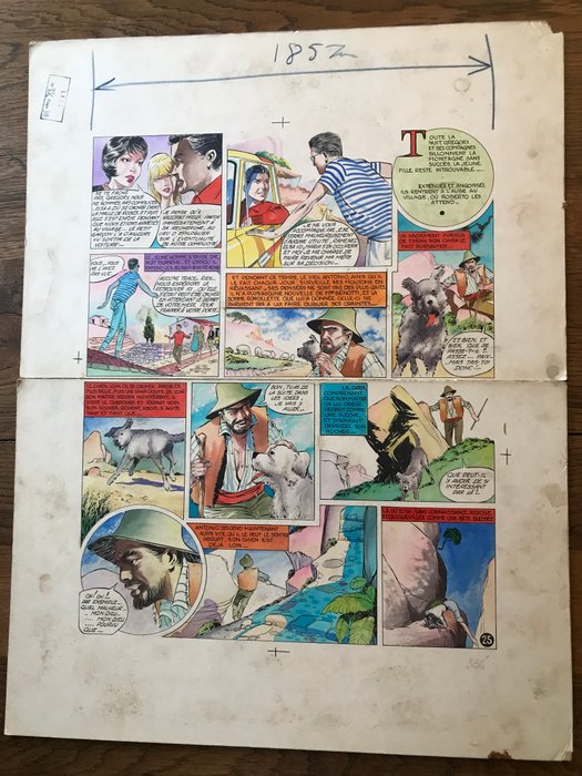 Juillard, Claude-Henri - 2 Original colour page - Valérie - Planches 25 et 26 - 1961