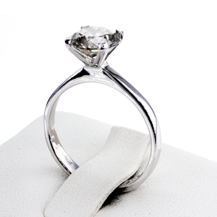 Ingen mindstepris - Forlovelsesring - 14 karat Hvidguld -  1.57ct. tw. Diamant (Natur)