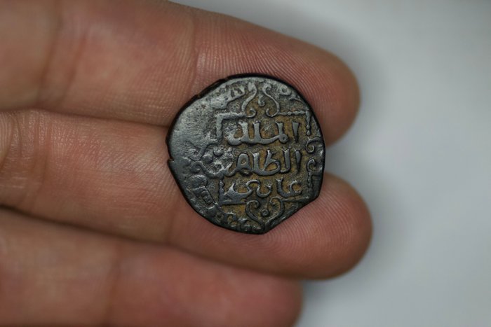 Ayyubid dynasti. al-Zahir Ghazi (AD 1186-1216). Fals / Aleppo mint  (Ingen mindstepris)