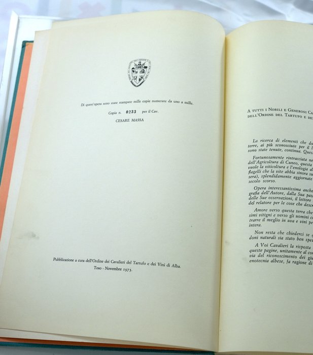 Lorenzo Fantini - Monografia Sulla Viticoltura ed Enologia Nella Provincia di Cuneo - 1973