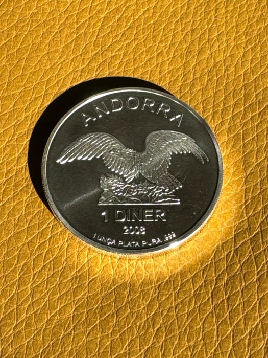 Andorra 1 Diner 2008 Eagle 1 Oz (999)  (Ingen mindstepris)