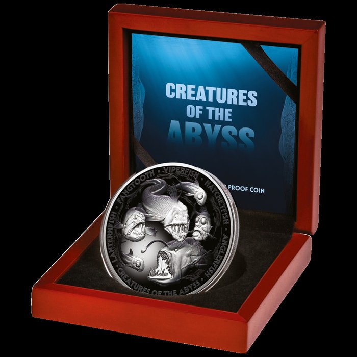 Niue. 10 Dollars 2024 Creatures of the Abyss, 5 Oz (.999) Proof