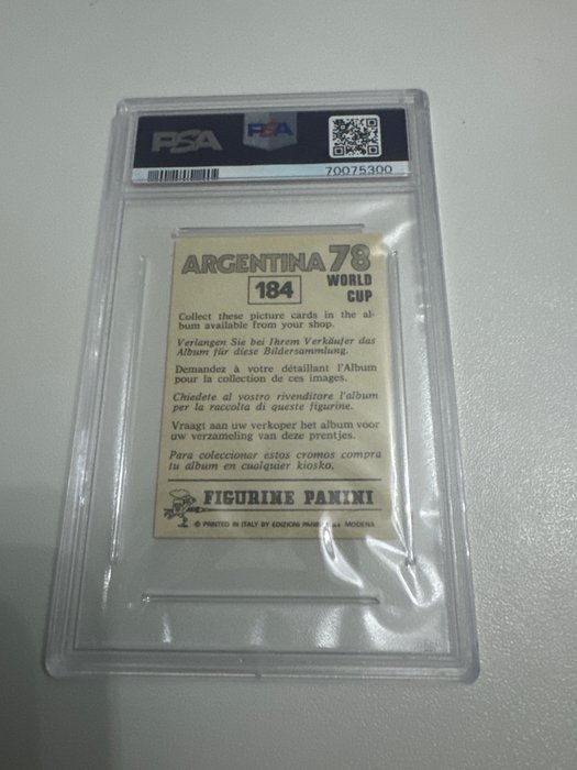 1978 Panini World Cup Argentina 78 Hugo Sanchez #184 Rookie PSA 8 Graded sticker