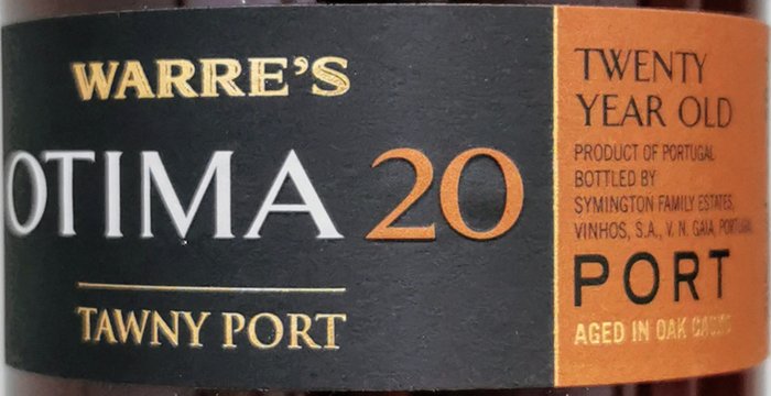 Warre's Otima - 20 years old Tawny -  Douro  - 4 Jennies (0,5 L)