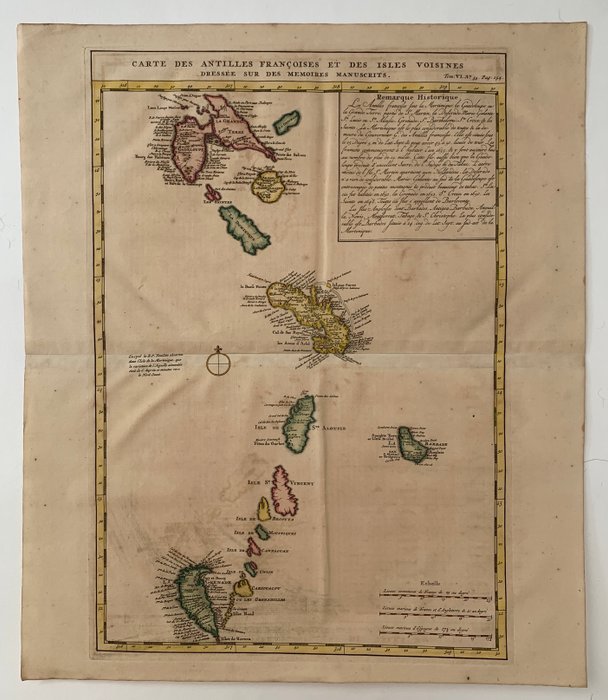 The Antilles - Antillerne; H. Chatelain - Carte des Antilles françoises et des Isles voisines dressée sur des memoires manuscrits. - 1701-1720