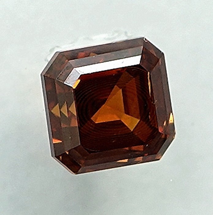 1 pcs Diamant  (Naturfarvet)  - 0.36 ct - Smaragd - Fancy deep Gullig Orange - SI2 - International Gemological Institute (IGI)