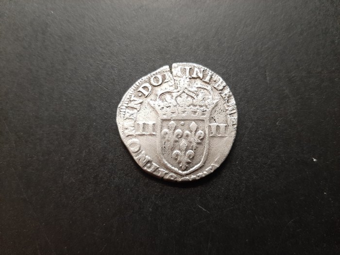 Frankrig Henri IV (1589-1610) 1/4 Ecu croix feuillue de face 1605-9 Rennes