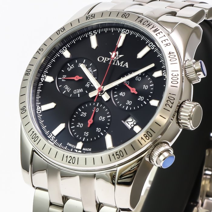 Optima - Swiss Chronograph - OSC432-SS-3 - Ingen mindstepris - Mænd - 2011-nu