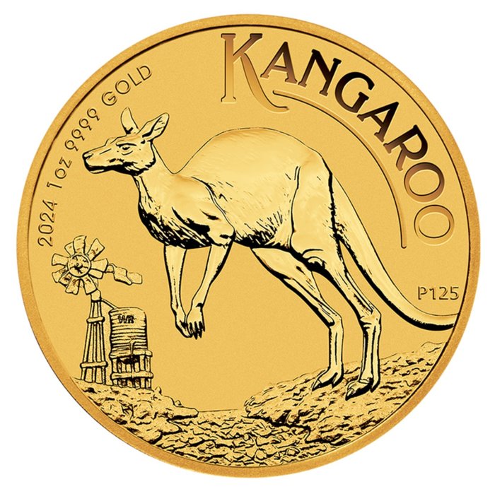 Australien. 100 Dollars 2024 Känguru Kangaroo. 1 oz Goldmünze Gold Coin (.999)