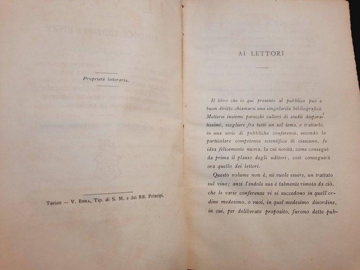 AA.VV. - Il Vino Undici Conferenze fatte nell'Inverno dell'Anno 1880 - 1880