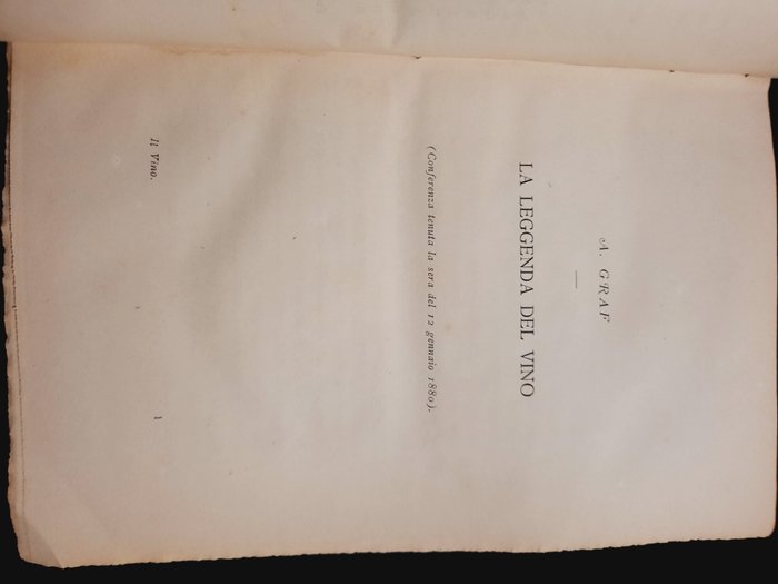 AA.VV. - Il Vino Undici Conferenze fatte nell'Inverno dell'Anno 1880 - 1880