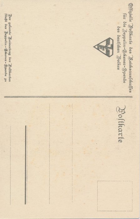 Tyske Kejserrige 1934 - Zeppelin - Eckener donation, komplet postkortserie med kuvert