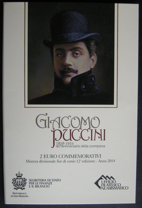 San Marino. 2 Euro 2014 "Puccini" + "Bramante" (2 stuks)  (Ingen mindstepris)