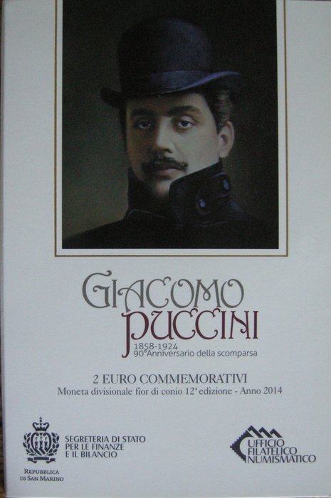 San Marino. 2 Euro 2014 "Puccini" + "Bramante" (2 stuks)  (Ingen mindstepris)