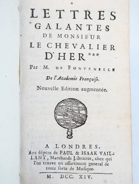 Bernard Le Bovier de Fontenelle - Lettres galantes de Monsieur le Chevalier d'Her*** - 1714