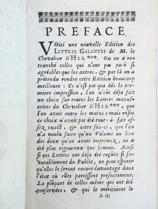 Bernard Le Bovier de Fontenelle - Lettres galantes de Monsieur le Chevalier d'Her*** - 1714