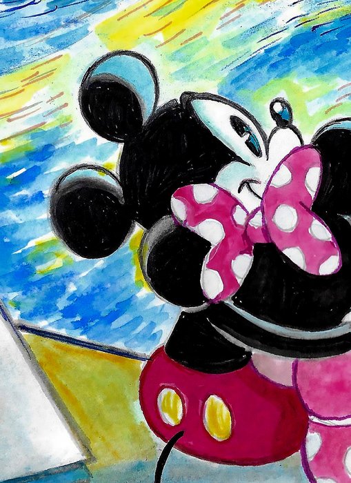 Tony Fernandez - Mickey  Minnie Inspired by Vincent van Gogh's "Starry Night" (1889) - A.P. Signed Giclée