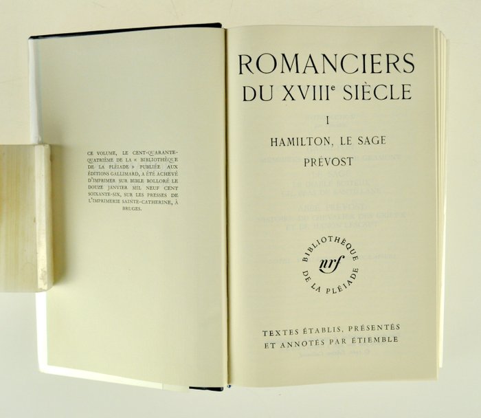 Etiemble - Romanciers du XVIIIe Siècle - 1960-1969