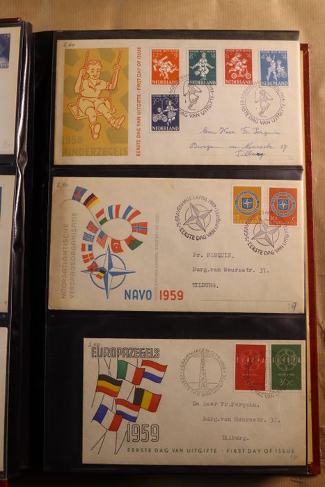 Holland 1953/1988 - Samling af FDC'er i 4 PSIII albums