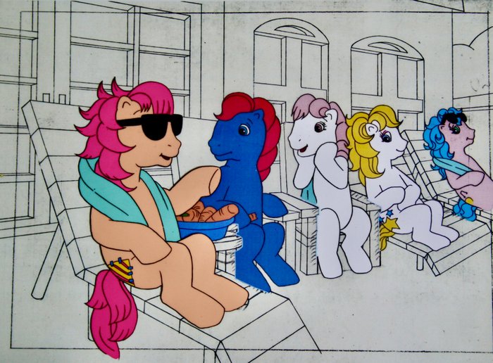 " MY LITTLE PONY " Original Animation Production Cel - with COA - 1986