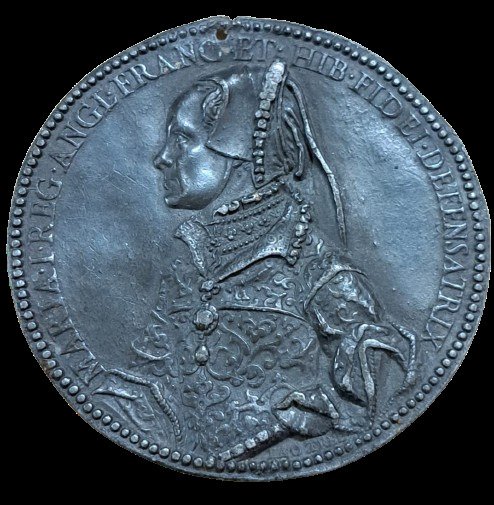 Italien Uniface medal by Jacopo Nizolla da Trezzo (1515 / 1519-1589) - Mary Tudor (1516-1553-1558) - Later cast