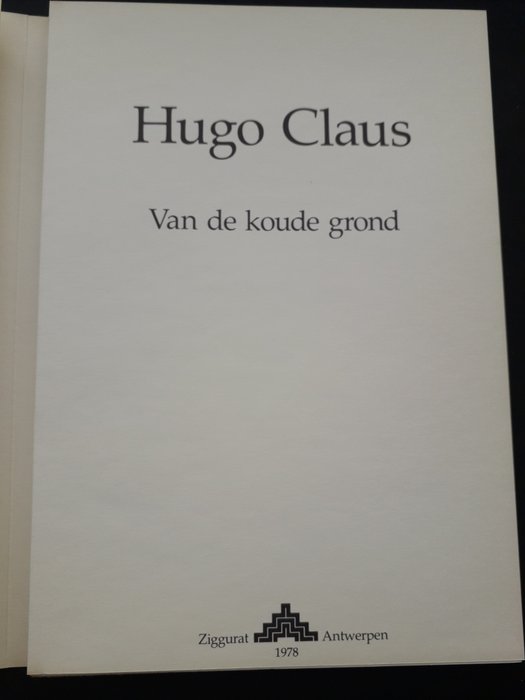 Hugo Claus - Van de koude grond - 1978