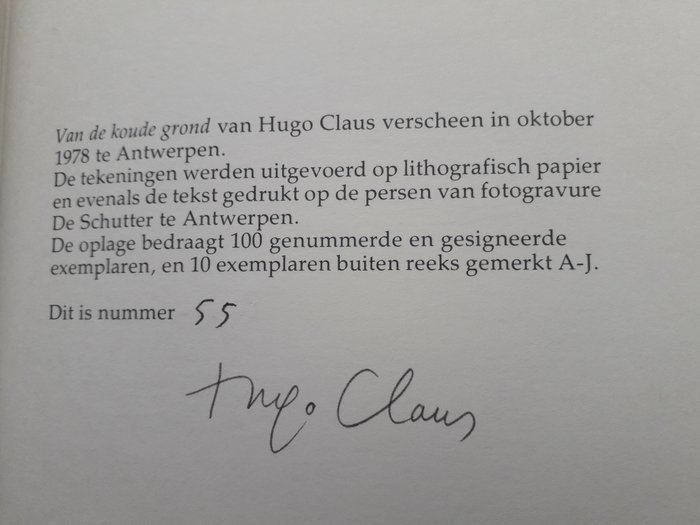 Hugo Claus - Van de koude grond - 1978