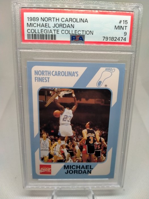 1989 - North Carolina - Collegiate Collection - Michael Jordan - #15 - 1 Graded card - PSA 9