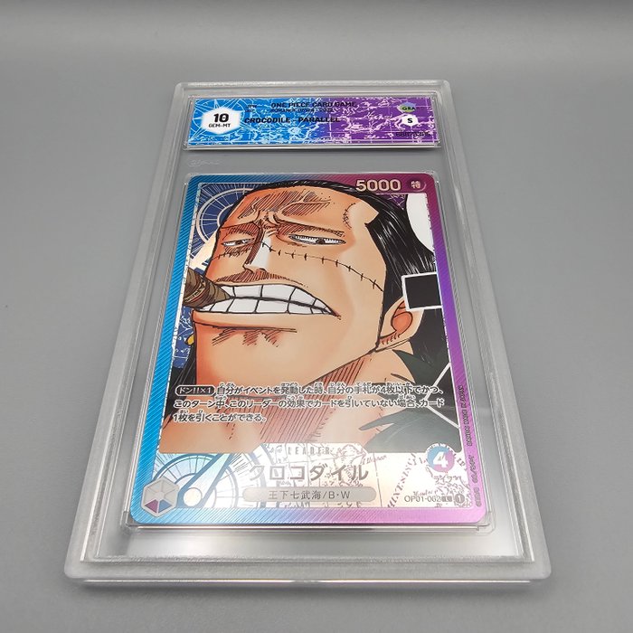 Crocodile [Parallel] OP01-062 L Graded card - Graad 10