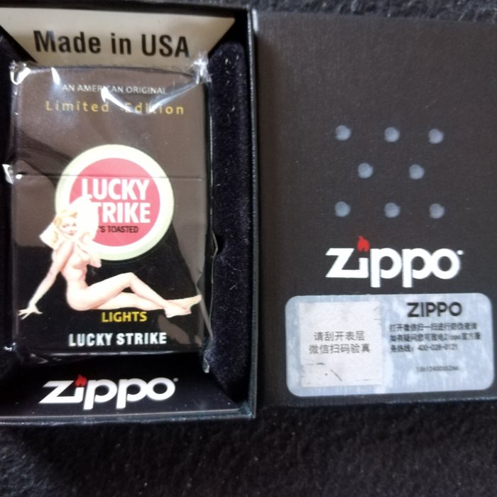 Zippo - Special ltd. Japanese Edition - Lucky Strike Pin-up Girl - new - Lommelighter - Stål (rustfrit)