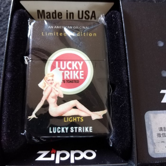 Zippo - Special ltd. Japanese Edition - Lucky Strike Pin-up Girl - new - Lommelighter - Stål (rustfrit)