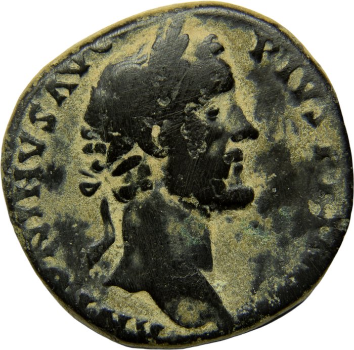 Romarriket Antoninus Pius (138-161 Sestertius Rome mint Struck 157 AD TR POT XX COS IIII LIB VII Liberalitas  (Ingen mindstepris)