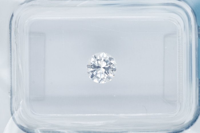 1 pcs Diamant - 0.39 ct - Rund - E - IF