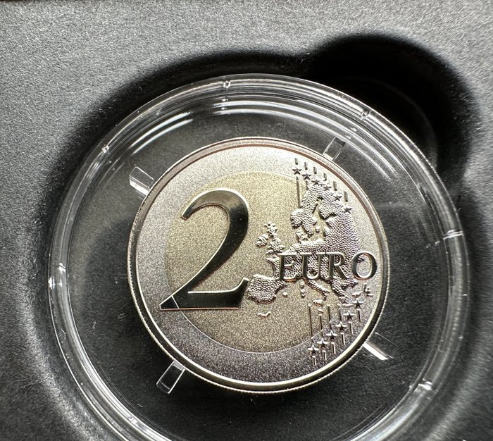 Frankrig. 2 Euro 2024 "La Tour Eiffel Danse + Polissage Inversée" (2 stuks) Proof  (Ingen mindstepris)