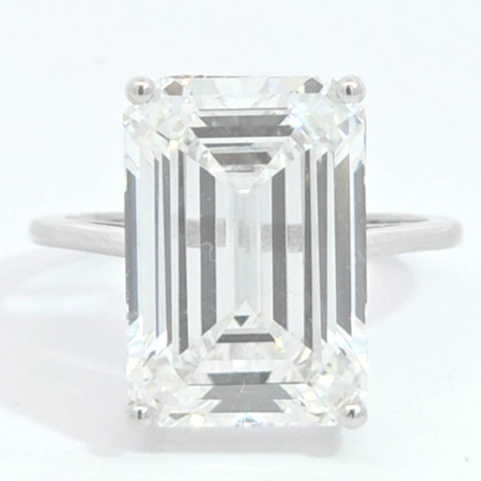 Ring Platin -  1119ct tw Diamant (Laboratoriedyrket) - Sjælden størrelse Emerald Cut