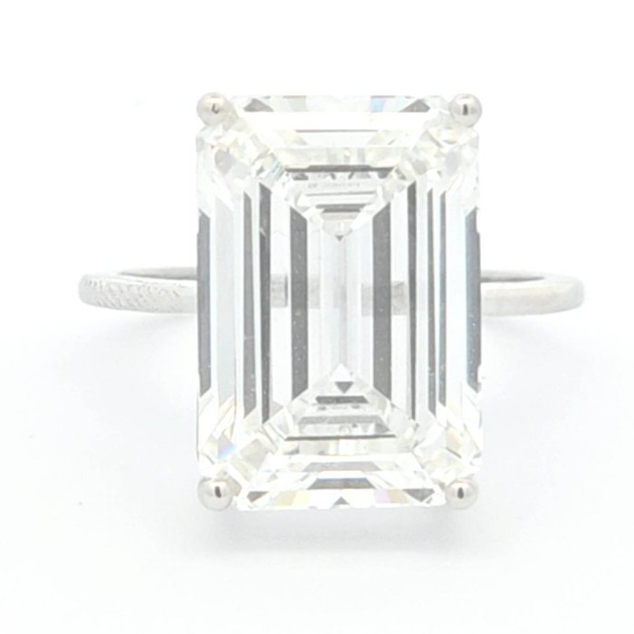 Ring Platin -  1119ct tw Diamant (Laboratoriedyrket) - Sjælden størrelse Emerald Cut