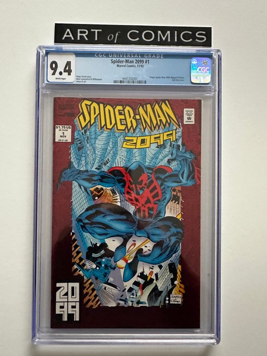 Spider-Man 2099 #1 - Origin Spider-Man 2099 - Red Foil Cover - CGC Graded 9.4 - 1 Graded comic - Første udgave - 1992