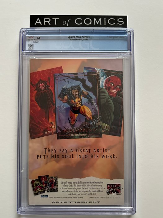 Spider-Man 2099 #1 - Origin Spider-Man 2099 - Red Foil Cover - CGC Graded 9.4 - 1 Graded comic - Første udgave - 1992