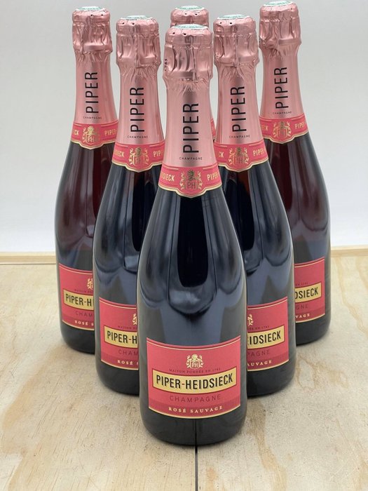 Piper Heidsieck, Brut "Sauvage" - Champagne Rosé - 6 Flasker (0,75 L)