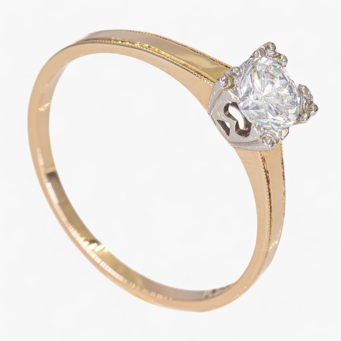 Ring - 14 karat Hvidguld, Antwerpen IGI - 0.40ct - Brilliant snit -  0.40ct. tw. Diamant (Natur)