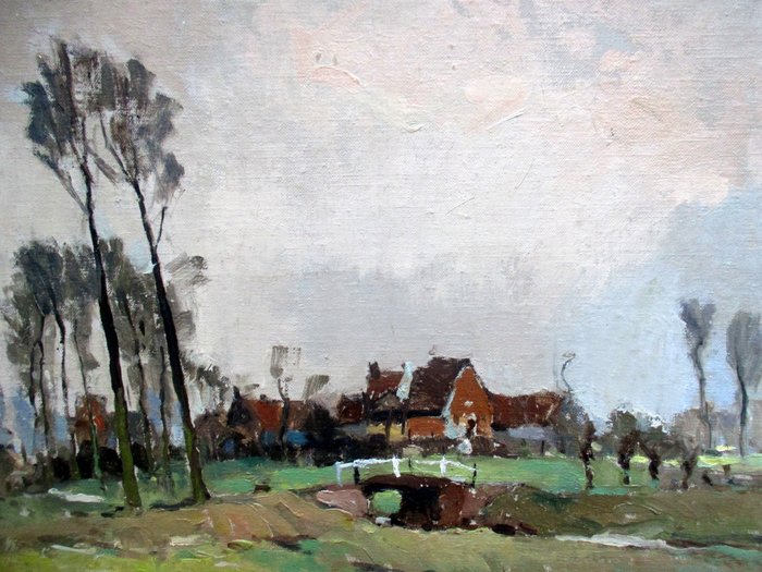 Herman Verbaere ( 1905 - 1993 ) 2x - Landschappen met boerderijen