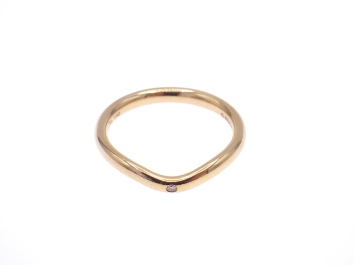 Ingen mindstepris - Tiffany  Co. - Ring - Curved Band Ring 1 Point Diamond 750 Rose Gold - 18 kraat Rosaguld