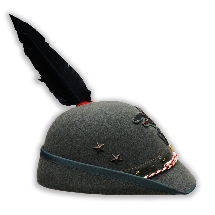 Italien - Alpine jægere - Militær hjelm - Shako / Alpine hunters' kepi kendt som Alpini - 1950/1970