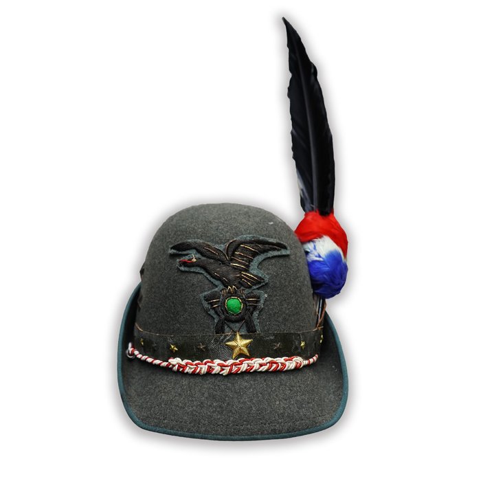 Italien - Alpine jægere - Militær hjelm - Shako / Alpine hunters' kepi kendt som Alpini - 1950/1970